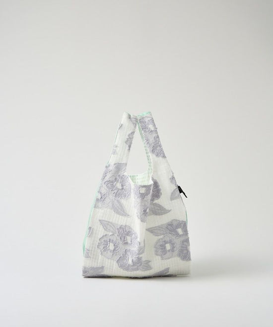 TWINS bag <S> [gray flower × ice green].