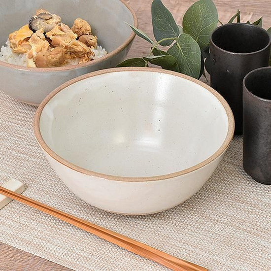 Blanc Soil Bowl, large, white, Western tableware, medium bowl, made in Japan, Minoyaki, stylish, modern