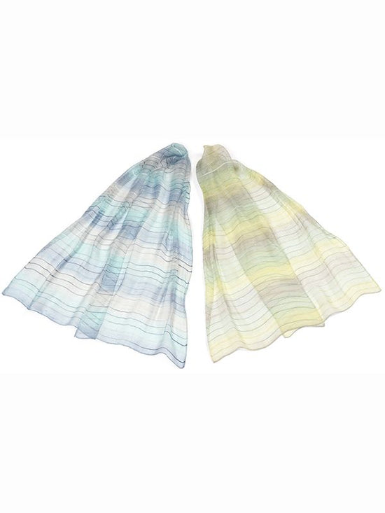 Border weave shawl (2 colors) silk rayon