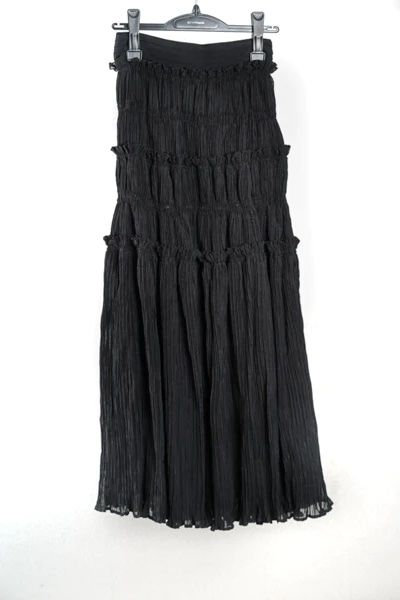 Random Pleats Skirt (Black)