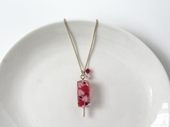 Triple berry popsicle necklace