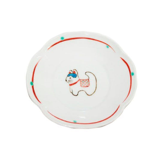 [Eisyou] Three 7"-dish with jaguar design of puppies