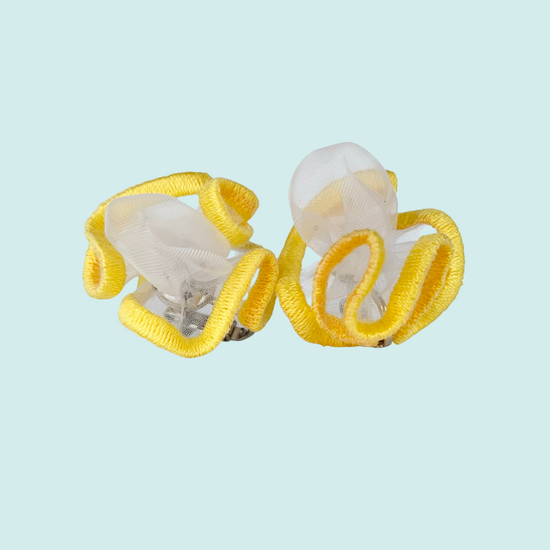 Pierced / Earrings Organza (Yellow)