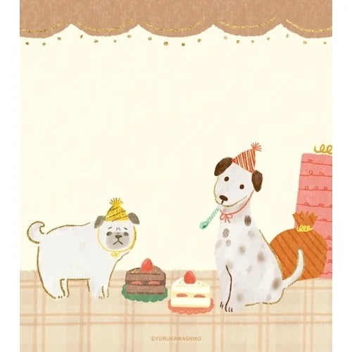 Furukawa Shiko Memo Pad – Snowy Landscape and Dog