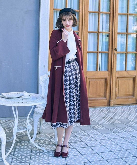 Bicolor Cape Sleeve Coat / an another angelus [51BD03j002].