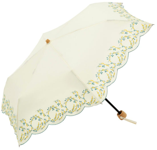 Folding Umbrella Mimosa Embroidery Mini