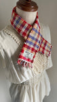 100% Organic cotton handwoven scarf _ TOWN / red ♭125