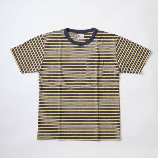 [24SS NEW]FELCO S/S CREW POCKET T SUMMER STRIPE-CHARCOAL / CHARCOAL NAVY