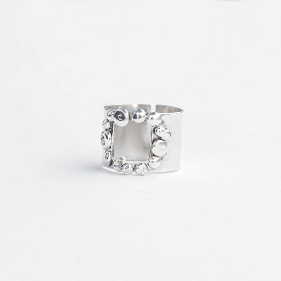 Silver925 Square Dot Design Ring