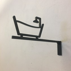 Bathroom Sign with Middle Cutout Type