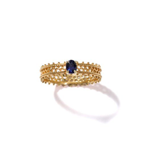 Sulanga ring: blue sapphire