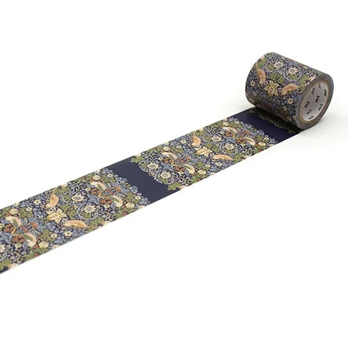 mt Masking Tape – Morris & Co.: Strawberry Thief Indigo/Mineral, 50mm×7m