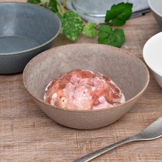 Cuisine Glazed Stan S Brown Western Tableware Round Bowl Made in Japan Minoyaki, Stylish, Modern