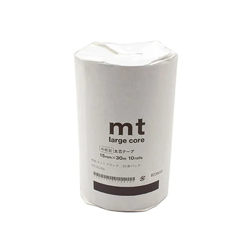 mt Large Core Masking Tape (10-Pack) – Matte Black, 15mm×30m