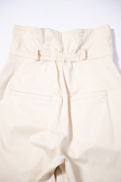 Super High Waist Belted Chinos (IVORY)