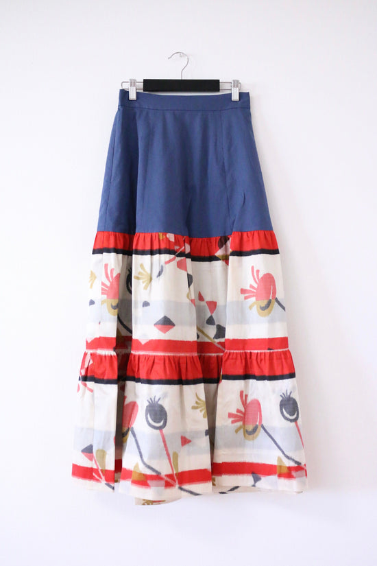 Matsuri -Meisen Teered Skirt Navy