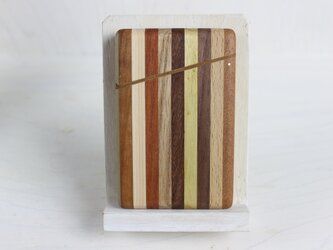 Marquetry Business Card Case, Stripe