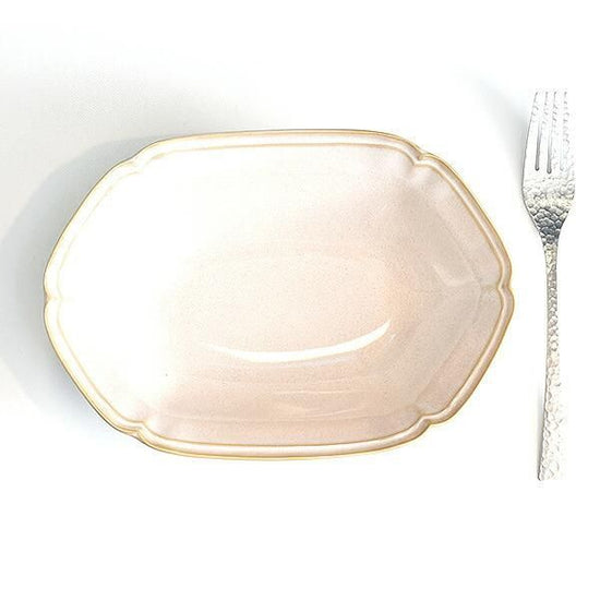 Ange Oval Bowl, White Type, Western Tableware, Oval Bowl, Deformed Plate, Made in Japan, Minoyaki, Stylish