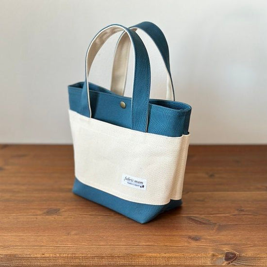 <New Products>Solid Canvas Mini Tote *Mineral Blue