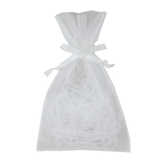 Organza Wrapping Drawstring Pouch M Size One Side Organza Backside Non-woven Pouch 40pcs LS702-S2