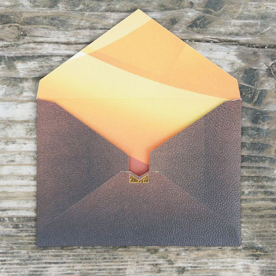 [Brown & Orange] Stylish Envelope with Card HOC01C