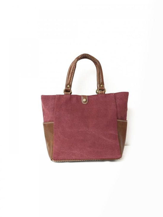 Canvas and Synthetic Leather Handbag