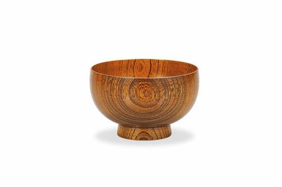 Yamanaka-nuri Kasho-an original product: Zelkova 3.8 Hotei Soup Bowl, Brown Slip SO-239