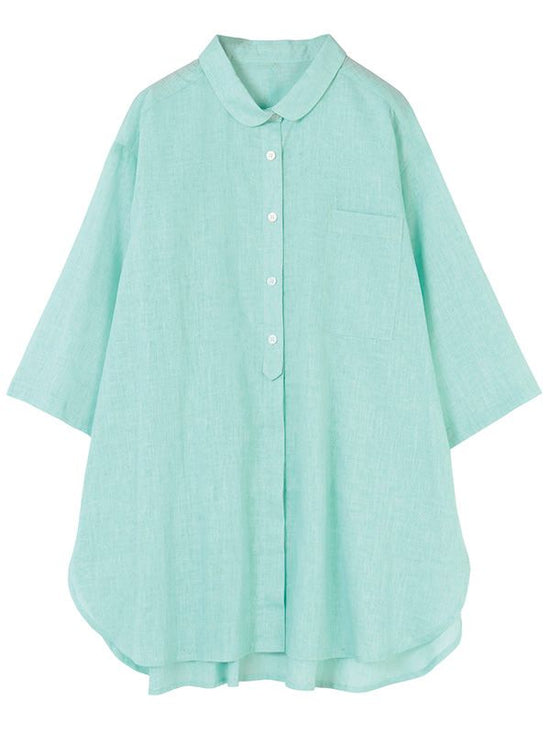 Hemp-blend cotton long shirt (3 colors) [expected to arrive in early May].