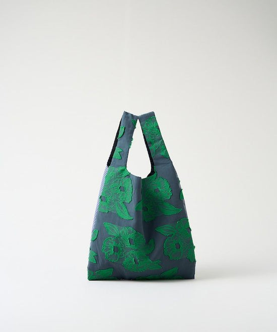 TWINS bag <S> [green flower × blue stripe].