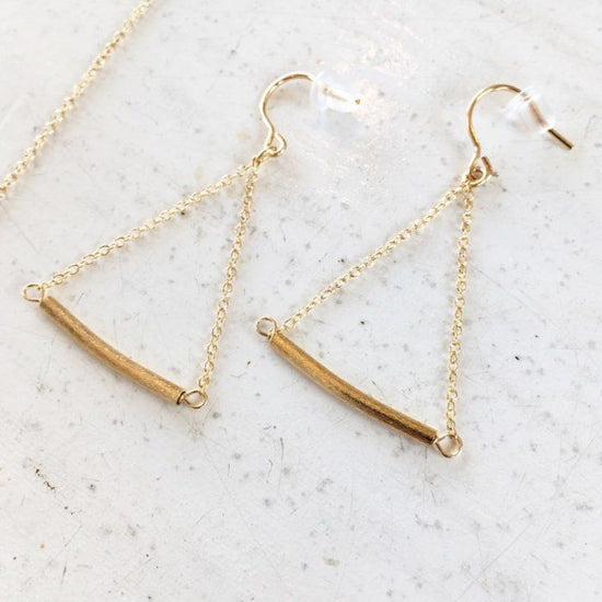 Tube triangle pierce/earring