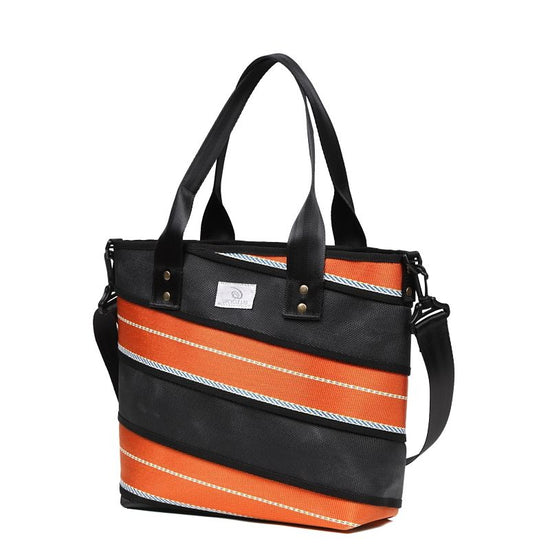 Spiral Tote Bag Medium (Orange Black)