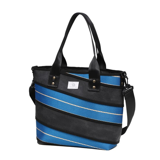 Spiral Tote Bag Medium (Blue Black)