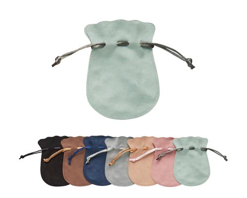 Drawstring Pouch Suede Style L Size New Color 20pcs AR-730