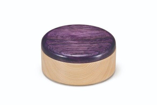 Colorful BOX Lid Purple/Body Shine SJ-0116. This wooden box is ideal for serving food in lunch boxes.