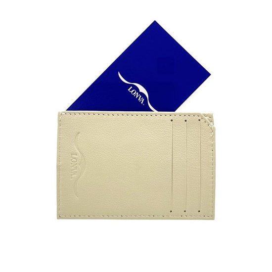 Slim Card Case (Camel and Off-White) San Francisco