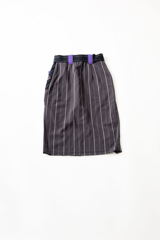 Striped Tight Skirt (Gray)