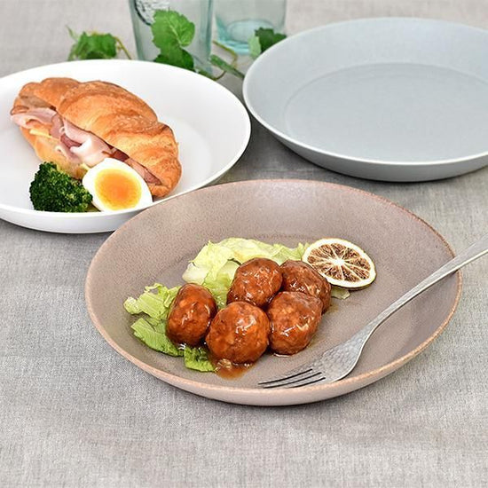 Cuisine Glazed Stan L Brown Western Tableware Round Bowl, Made in Japan, Minoyaki, Stylish, Modern