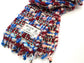 Handwoven tweed scarf | thin ♭62 [made with apparel leftover yarn]