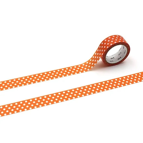 mt Masking Tape – Dot Deep Orange, 15mm×5m