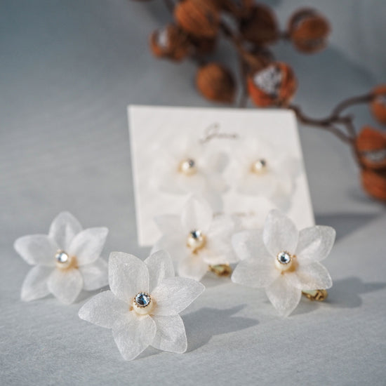 Dawn flower Pierced earrings/Clip-on earrings