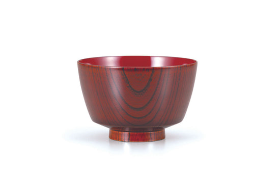 Yamanaka-nuri Kasho-an original product: Zelkova 3.7 Soup Bowl, Wood, Red inside SO-0543