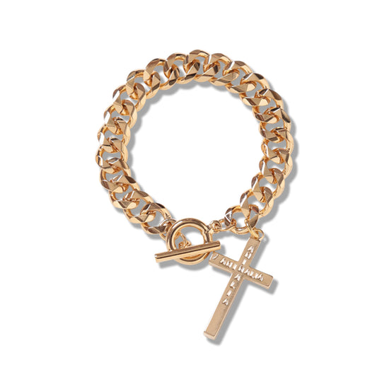Curb chain Bracelet : NARROW (Ladies SIZE)