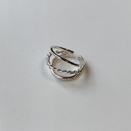 Khun Collection-Silver Earcuff, Ring Harmony