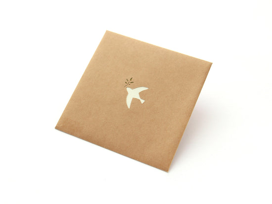 Paper Cutout Mini Envelope "White Bird"