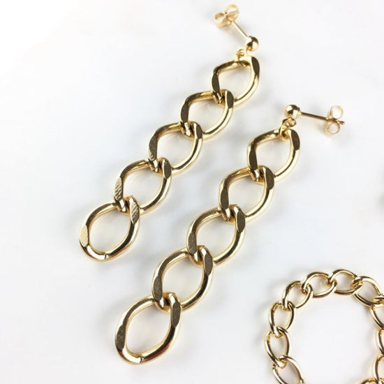 Impact chain earrings
