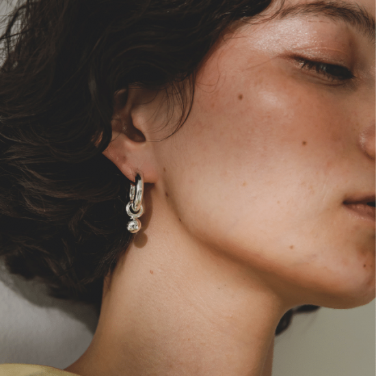 hoop motif earrings
