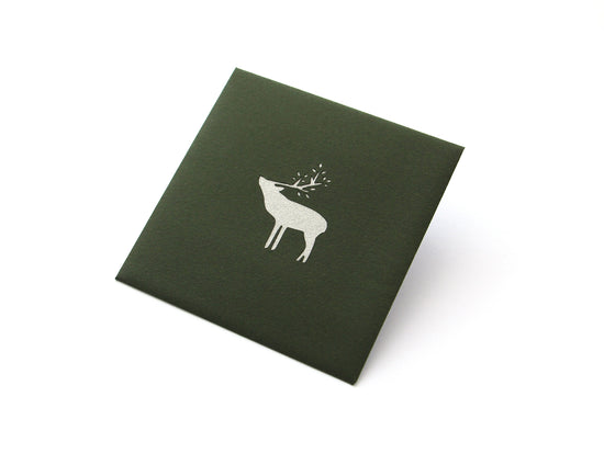 Paper Cutout Mini Envelope "Silver Deer"