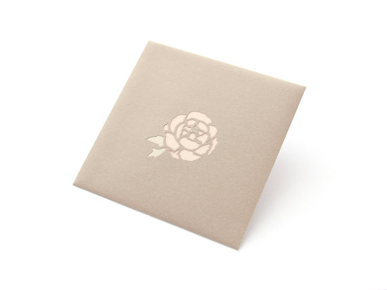 Paper Cutout Mini Envelope "Pink Peony"
