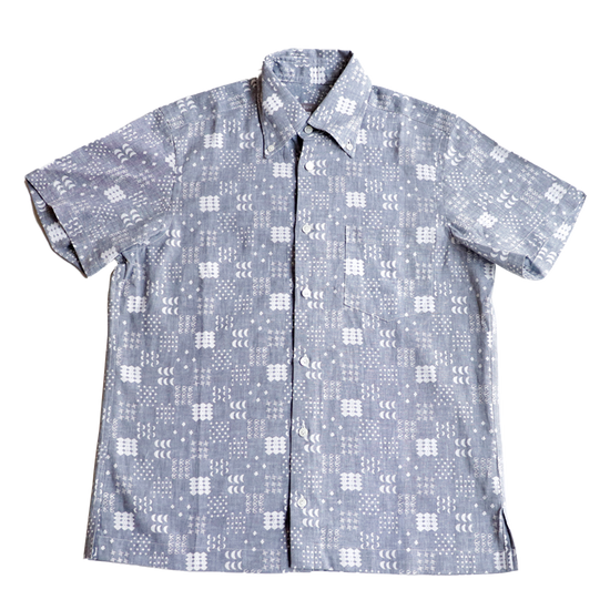 Ryukyu Pattern Kariyushi Shirt KASURI ICHIMATSU