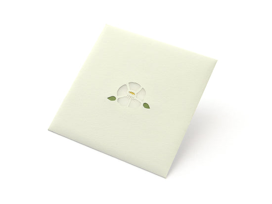 Paper Cutout Mini Envelope "White Camellia"